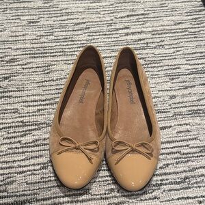 Jeffrey Campbell Arabesque Ballet Flat natural suede brown caramel